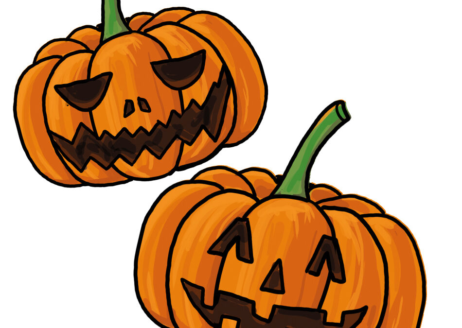 Learn how to draw easy halloween pumpkins