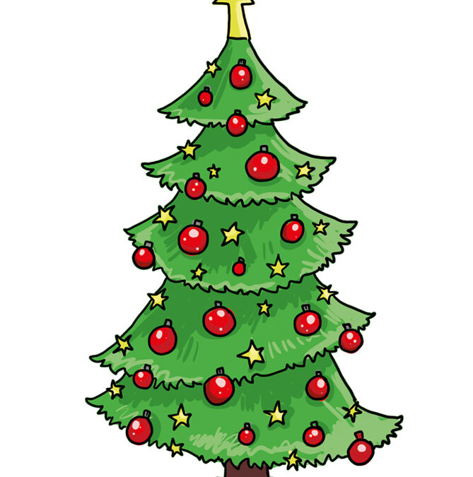 Learn to Draw a Christmas Tree – Easy Christmas Drawing