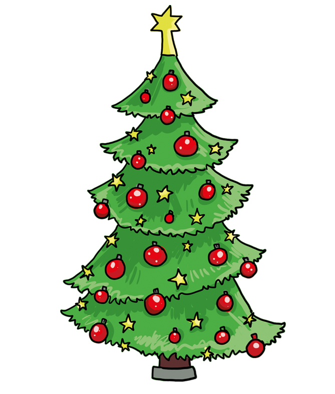 Learn to Draw a Christmas Tree – Easy Christmas Drawing
