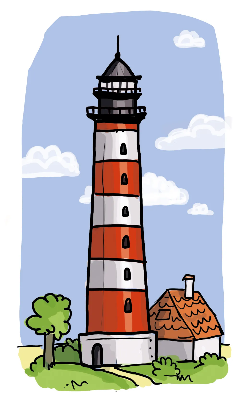 How to Draw a Lighthouse – A Simple Step-by-Step Guide